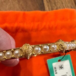 Kurt Geiger Elegant Gold and Pearl Bracelet- HTF